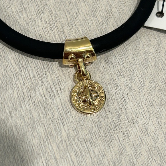 2 NWT Marc by Marc Jacobs Black Silicone Charm Bracelet & Braided Bracelet - Picture 4 of 7